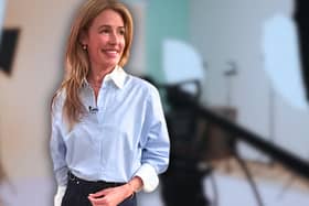 Cat Deeley's This Morning blue shirt is from M&S and it's a spring wardrobe staple.
