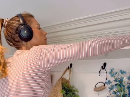 Mrs Hinch has previously shared that she uses the soundcore Q30 by Anker Hybrid Active Noise Cancelling Headphones to listen to music and podcasts while tackling household chores.