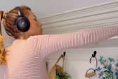 Mrs Hinch uses the soundcore Q30 by Anker Hybrid Active Noise Cancelling Headphones to keep her entertained while she does the cleaning.