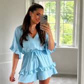 Stacey Solomon has shared her love for this bestselling Amazon jumpsuit. *ChatGPT used to remove text from Instagram photo*