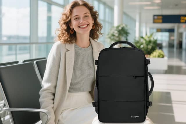 The best-selling Taygeer cabin backpack is discounted on Amazon and designed to fit major airline cabin size allowances such as Ryanair and easyJet.