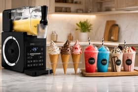 The five-in-one frozen drink maker can prepare slushies, cocktails, milkshakes and ice cream without adding bags of ice