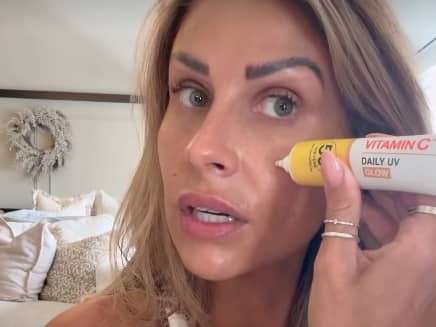 Mrs Hinch has recommended Garnier Vitamin C Daily UV Brightening Fluid SPF50+, calling it '10 out of 10'.