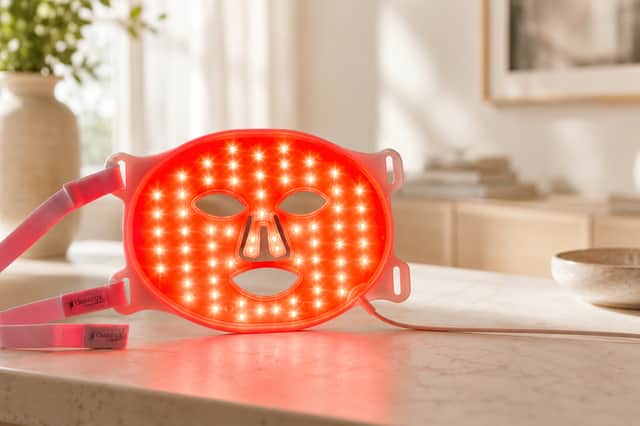 A look inside the Omnilux Contour Face, where the red and near-infrared LEDs deliver targeted light therapy across the skin.