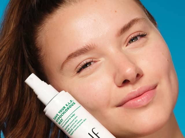 The e.l.f.mergency Smooth & Soothe Skincare Set includes three skincare essentials, including Save Your e.l.f. Hypochlorous Mist (pictured), and is currently reduced to £25 from £31. 