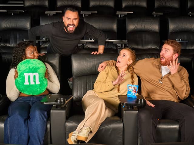 Unsuspecting moviegoers surprised by Rylan were given free treats and cinema tickets