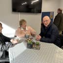 Mr Swinney heard from residents about the difficulties faced by the community following Storm Babet.