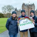 Pictured (​From left) are Karen Stewart, RSABI Trainee Trustee; estate director Andrew Brough; Steven Cumming, General Manager, Glamis Castle and Carol McLaren, RSABI CEO.