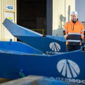 Montrose Port CEO Tom Hutchison is pictured with Frank Burns, InterMoor general manager.