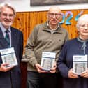 ​Pictured at the launch are local historian Norman Atkinson; Dr Norman Reid, Strathmartine Press; author Dr Ishbel Barnes and Ron Wilson.