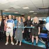 Scottish squash player Peter Buchan and ANGUSalive chief executive Kirsty Hunter cut the ribbon at the new gym.