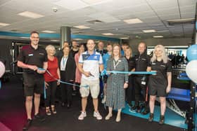Scottish squash player Peter Buchan and ANGUSalive chief executive Kirsty Hunter cut the ribbon at the new gym.