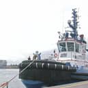 ​German tugboat Fairplay-38 about to sail from Montrose.