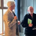 Dave Ramsay (right) is pictured with Hamish Keddie at the book launch.
