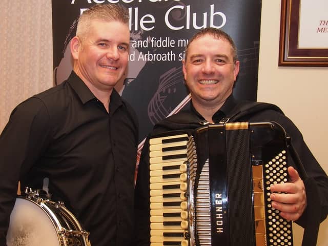 Accordionist Steven Carcary, who will guest this Sunday, and drummer Graham Sherrit.