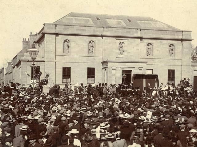 Pictured is the procession at the opening of ​Arbroath Public Library in 1898. (AngusAlive)