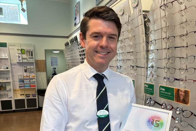 Blair Michie, store director at Specsavers Forfar