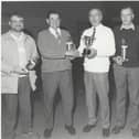 ​Angus Federation of Men's Clubs Carpet Bowls winners in November, 1989.Pictured were, from left - Jim Arthur, Arbirlot, Hamish Smith, Monikie (winners); Jack Whitton, president; Dave Martin, Monikie; and Bill Webster, Arbirlot.