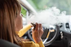 Drivers can be fined up to £5,000 for vaping in vehicles