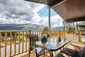 Loch Tay Highland Lodges - Uninterrupted views of the Loch from your Lochside lodge veranda.