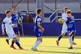 Kerr Waddell clears his lines from defence during the weekend's draw. Pic by Phoenix Photography