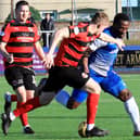 Elijah Simpson breaks forward for Montrose at the weekend. Pic by Phoenix Photography