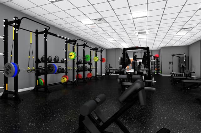 A CGI impression of how the centre’s gym will look after the refurbishment is complete.