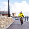 ​Councillor Kevin Cordell on part of the active travel route.
