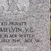 Pictured is Charles Melvin’s headstone in Kirriemuir cemetery.