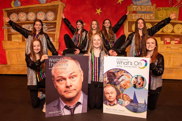 Young people from Dancemania are pictured at the Webster Theatre, Arbroath as December panto is announced along with ANGUSalive's full spring-summer What's On guide