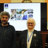 ​Sandra Affleck (centre) is pictured with the meeting’s speakers.