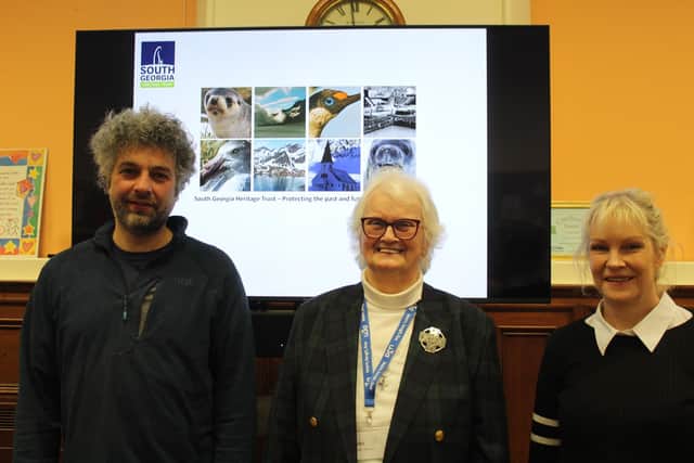 ​Sandra Affleck (centre) is pictured with the meeting’s speakers.
