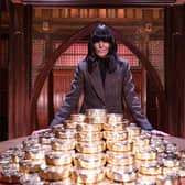 The Traitors III Claudia Winkleman has been slaying it in style in 'haute country' wardrobe of tweeds and knits mixed with gothic glamour. Picture BBC / Studio Lambert / Euan Cherry