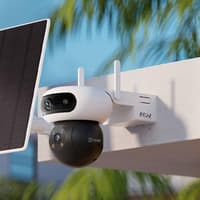 Double eyes on the prize with EZVIZ CB90 Dual Lens surveillance camera and solar panel