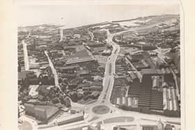 ​This aerial view of Arbroath, before Morrisons, Lidl and the Abbeygate, etc., were built, shows the dual-carriageway, which was constructed to make roads safer. Now, it is being ripped out at an enormous cost (£14m is what Google tells me). People are asking if it would be better to spend this money on feeding hungry children or providing accommodation for the homeless. (Don't get me started or I might spontaneously combust.)