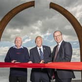 Pictured (l-r) Robin Smith; Dave Martin, Broughty Ferry Lifeboat Station president and Mark Flynn from Dundee City Council. (Andy Thompson)