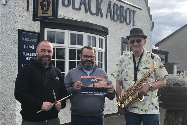 Organisers of Mo-Live 2022 are tuning up for a superb weekend of music (l-r Stewart Alves, Stuart Thornton and Michael Knowles).