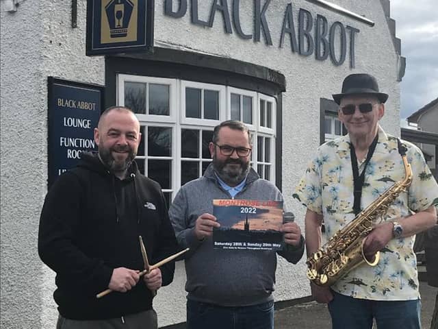 Organisers of Mo-Live 2022 are tuning up for a superb weekend of music (l-r Stewart Alves, Stuart Thornton and Michael Knowles).
