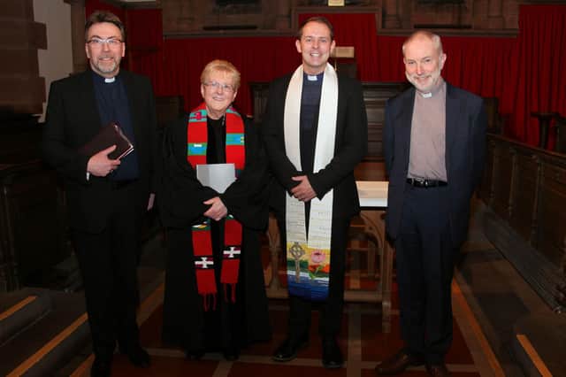 Pictured: Rev Wayne Pearce, Rev Donna Hays, Rev Van Tonder and Rev John Ferguson. (Wallace Ferrier)