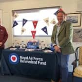 Air station heritage centre chairman Stuart Archibald is pictured with Gavin Davey from the RAF Benevolent Fund.