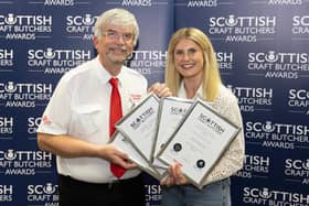 ​​Annabel Forbes is pictured receiving her award.
