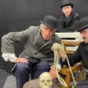 Pictured in rehearsal for Forfar Dramatic Society’s production of ‘Treasure Island’ are (l-r) left to right are Graham Hewitson, Toby Sparrow and Jason Norrie