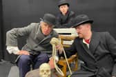 Pictured in rehearsal for Forfar Dramatic Society’s production of ‘Treasure Island’ are (l-r) left to right are Graham Hewitson, Toby Sparrow and Jason Norrie