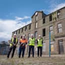 ​Pictured are Brandon Bryant, Craig Bruce, Pert Bruce Construction MD, Garry Adam, director and chartered architect at Adam & Gordon Architects and Captain Tom Hutchison.