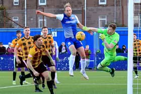 Paul Watson goes close as Montrose press during East Fife. Pic by Phoenix Photography