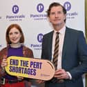 ​Dave Doogan MP is pictured with Pancreatic Cancer UK CEO Diana Jupp.