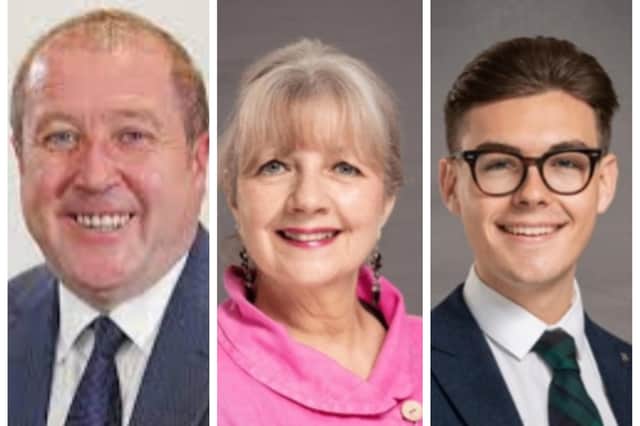 Graeme Day MSP and Councillors Julie Bell and Lloyd Melville want banking hubs in Monifieth and Kirriemuir.