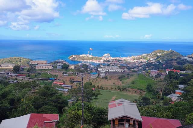   A view of Grenada's capital, St George's, from Fort Patrick  