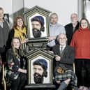 Members of Montrose Burns Club and AngusAlive staff are pictured at the presentation with Julia and Raymond Colla (seated). (Ron Stephen Photography)