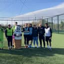 ​Members of the team visited Street Soccer Scotland to discuss quitting.
